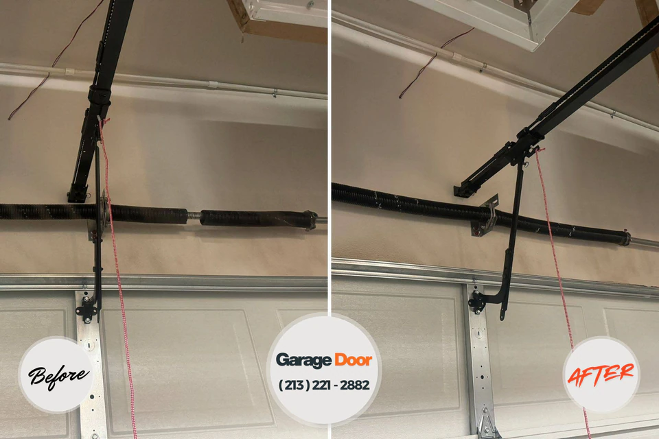 Before and after: garage door repair Nescopeck, PA